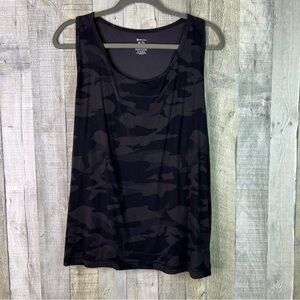 Members Mark XXL Zen Tank Gray/Black Racerback Camouflage Athletic Tank Top